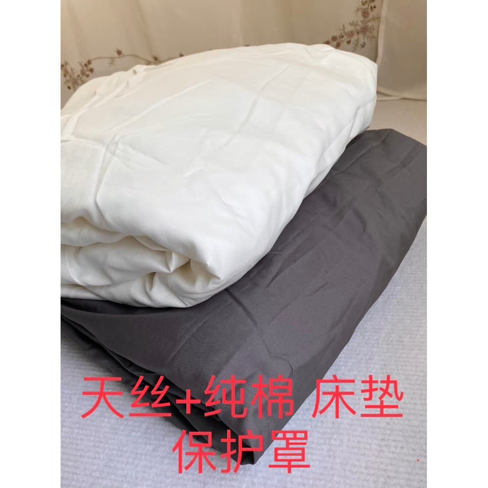 Lençol de casal de algodão puro Tencel 1.5 capa protetora de colchão estilo bem-estar de 1.8 m