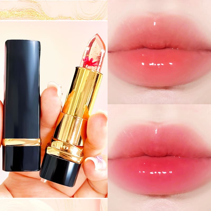 SuJunni Mulheres Grávidas Podem Usar Cristal de Gelo Mudança de Temperatura Batom Geléia Mudança de Cor Bálsamo Labial N