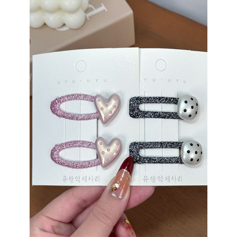 Polka Dot bb clipe de cabelo das crianças bonito acessórios para o cabelo do bebê meninas bela franja clipe lateral queb