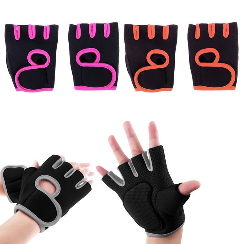 1 Par Feminino/Masculino Anti-skid Luvas De Levantamento De Peso Respirável Ginásio Luva Corpo Construção Fitness Exercí