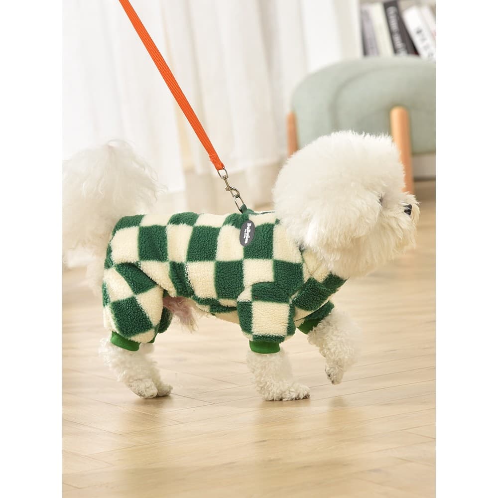 Com anel de tração roupas para cães outono inverno roupas Teddy Bichon pequeno cão Pomeranian inverno quente Coral velo