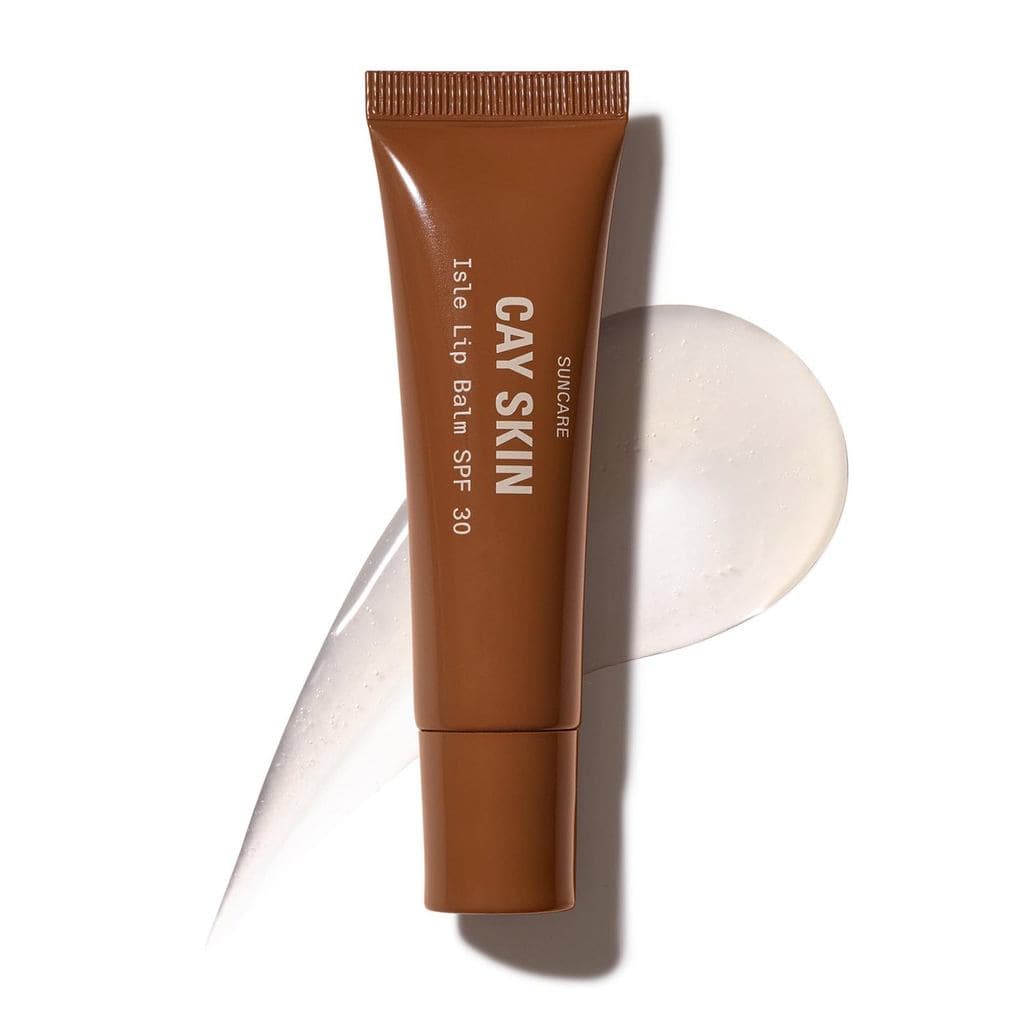 Bálsamo Labial Cay Skin Isle SPF 30 – Alto Brilho, Hidratante + Brilho Labial Transparente com Sabor de Baunilha e Açúca
