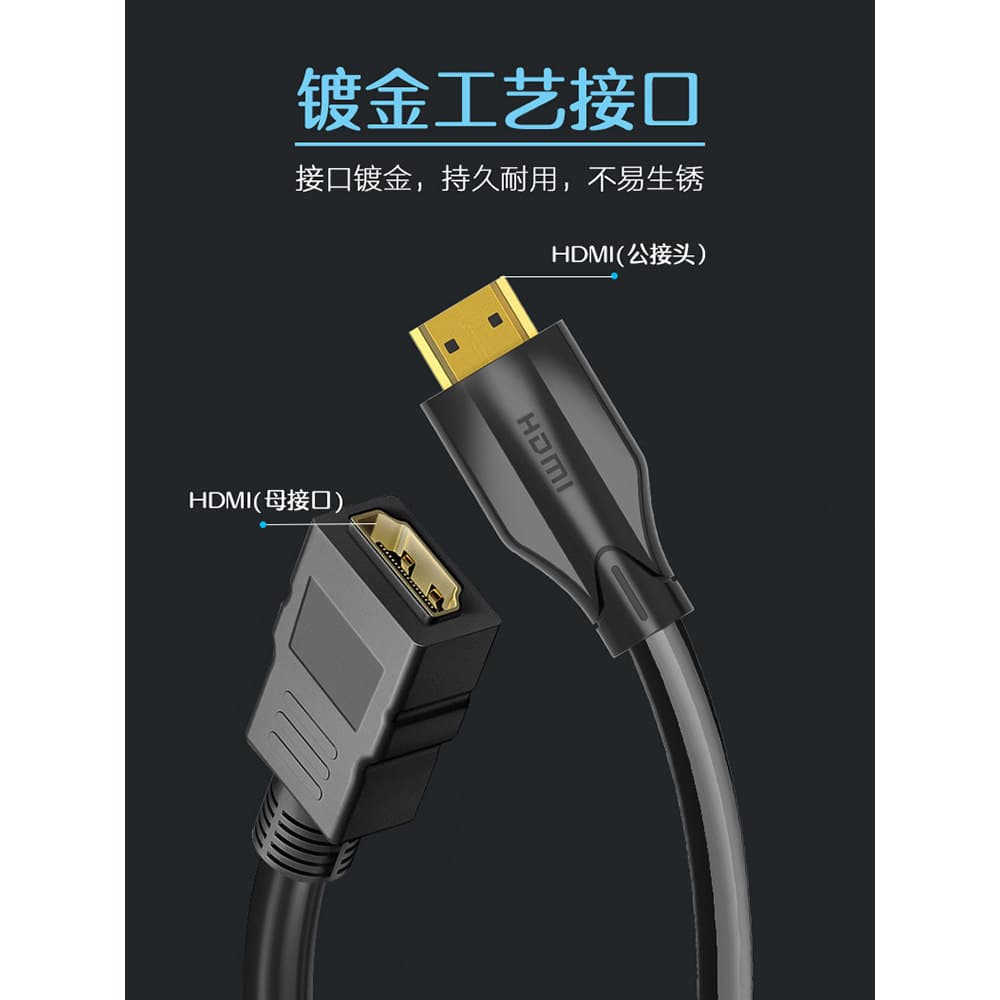 Cabo de extensão HDMI macho para fêmea Display vídeo HD cabo extensão 5m projetor hdni Interface TV