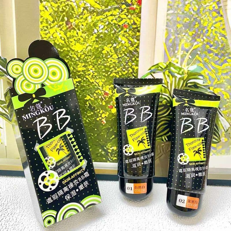 Genuíno Mingkou corretivo isolamento nude maquiagem BB creme 60ml senhoras hidratante nude maquiagem luz delicada maquia