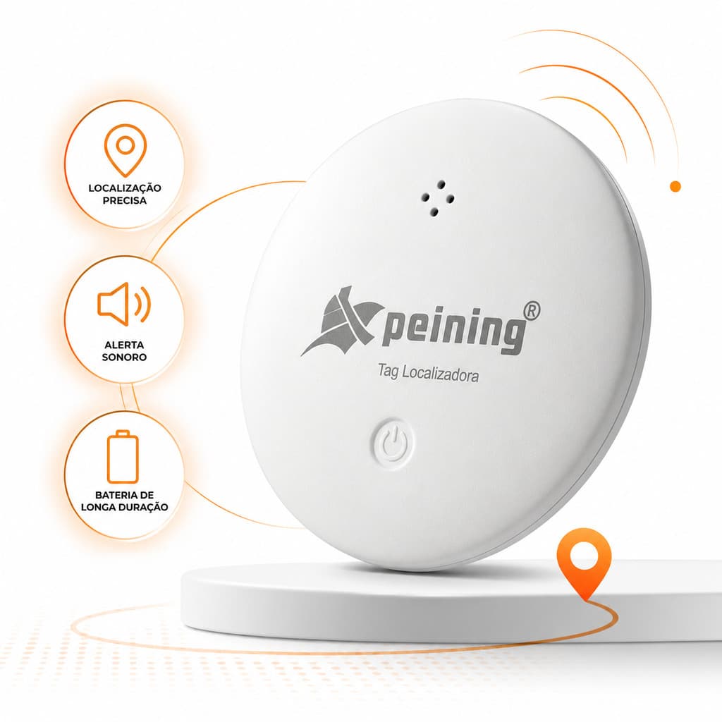 Tag Localizadora Bluetooth Anti Perda Peining Rastreador Inteligente Branco