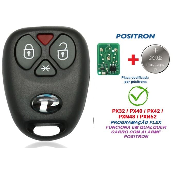Controle Alarme Positron Modelo PX32 Serve Para Toda Linha