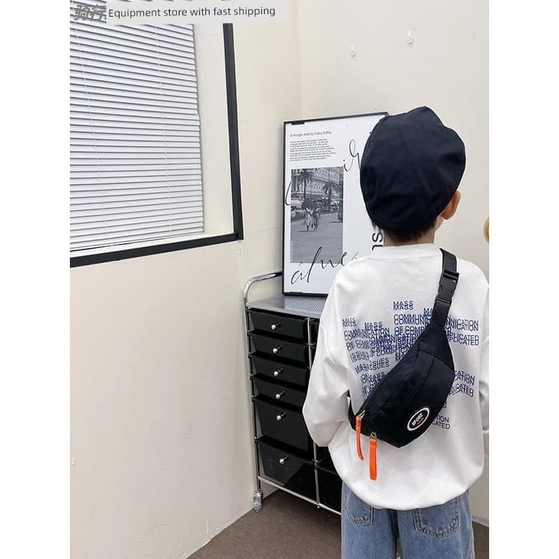 Simples Casual crianças saco de cintura saco do mensageiro menino mochila moda pequeno saco na moda lona bonito saco pei