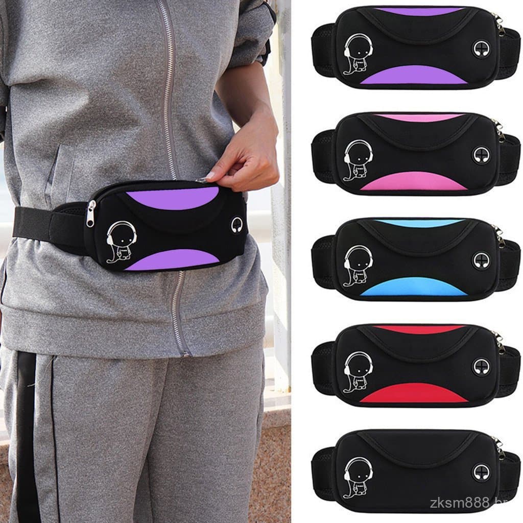 Bolsa de cintura unissex à prova d'água, adequada para corrida e esportes ao ar livre, pode ser usada como bolsa de cint