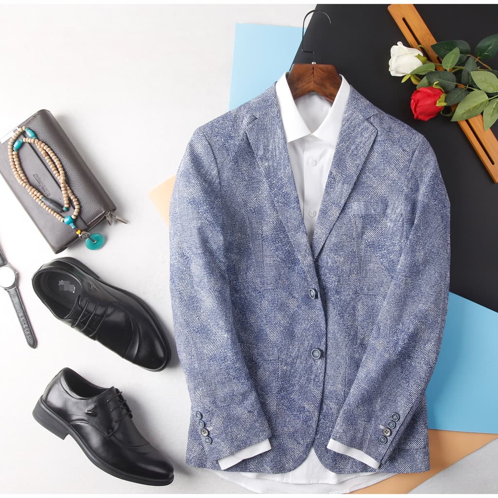 Sea Series HL35190 masculino negócios Casual terno jaqueta primavera verão estilo fino fino ajuste elegante temperamento
