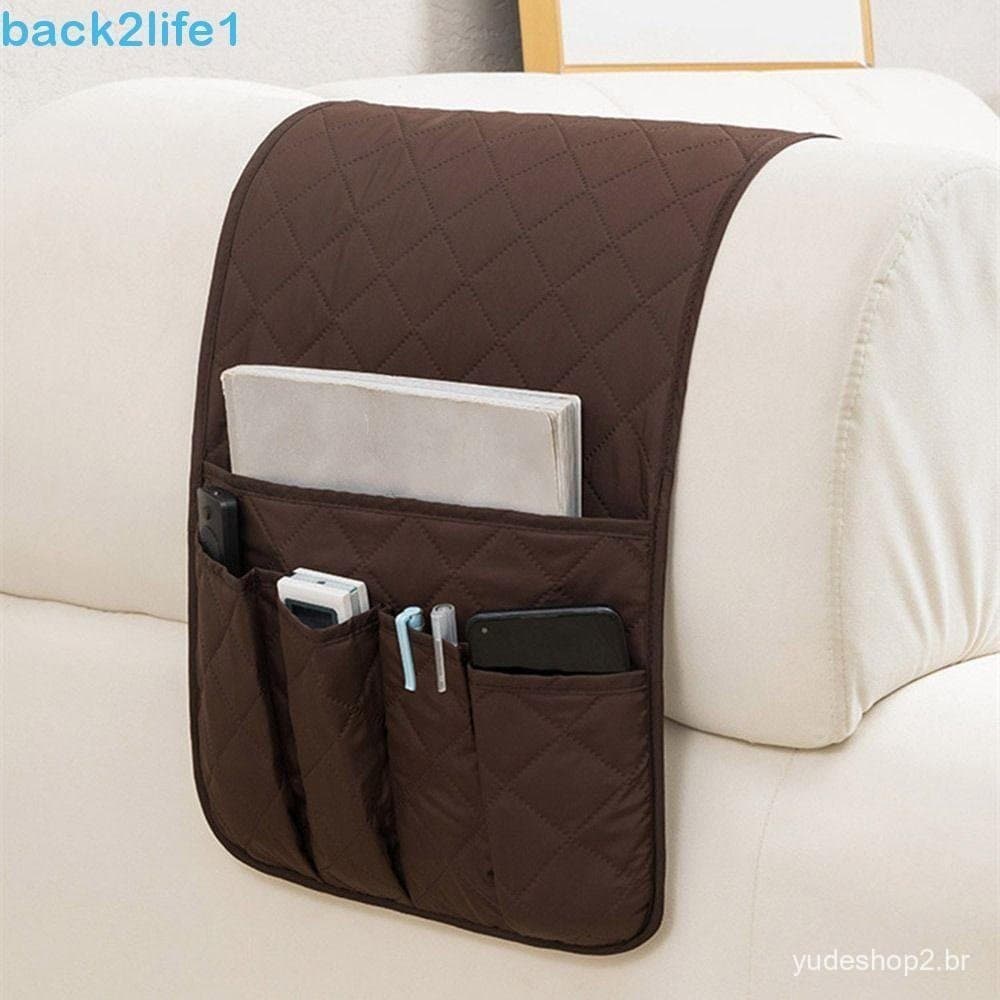 Sacos De Armazenamento De Cabeceira BACK2LIFE1 , Com 5 Bolsos , Organizador De Apoio De Braço Para Sofá De Grande Capaci