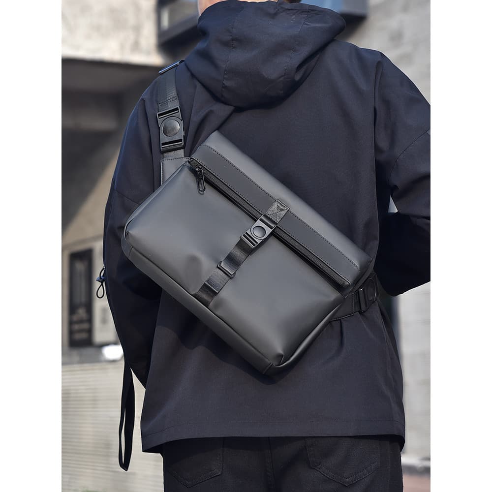 Bolsa mensageiro masculina função Casual bolsa multifuncional mochila Commuter Street Wear bolsa de peito ombro ciclismo