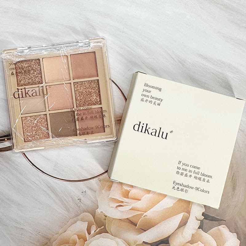 DIKALU Milk Tea Sombra de nove cores Textura fosca Paleta de sombras para desenvolvimento de cores todos os dias