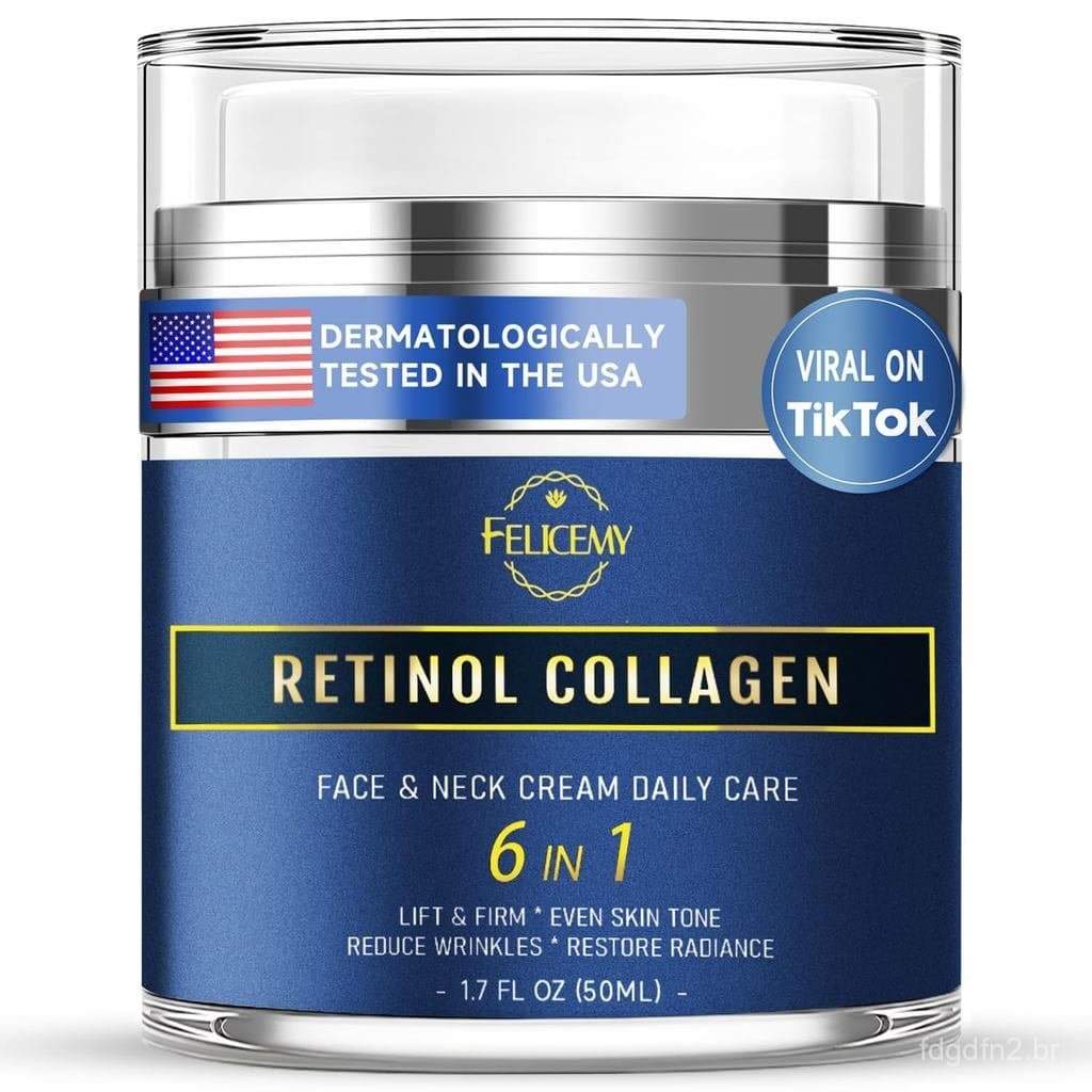 Felicemy Facial 6 em 1 para Homens, Hidratante Facial Masculino, Facial Anti-Idade para Homens com Retinol,