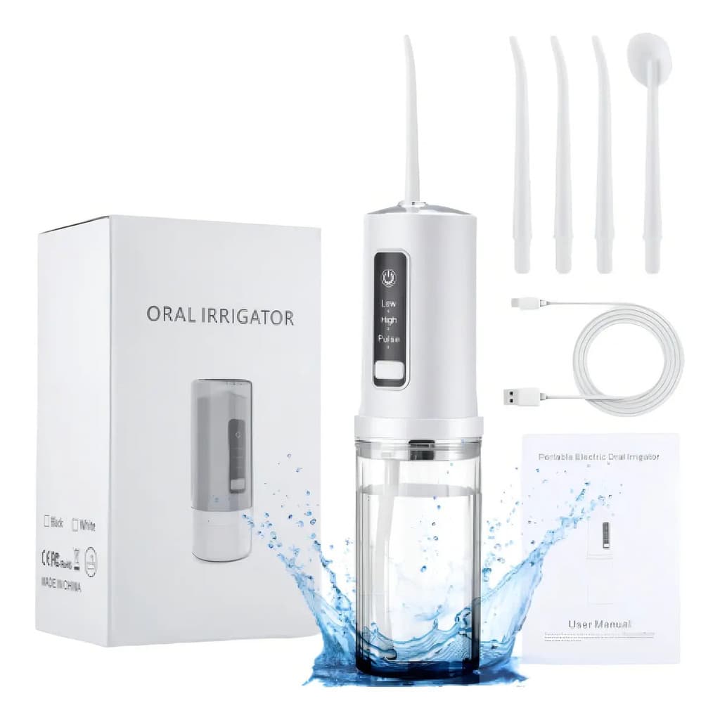 Irrigador - Oral Irrigator Pps - 230ml Cor Branco/azul