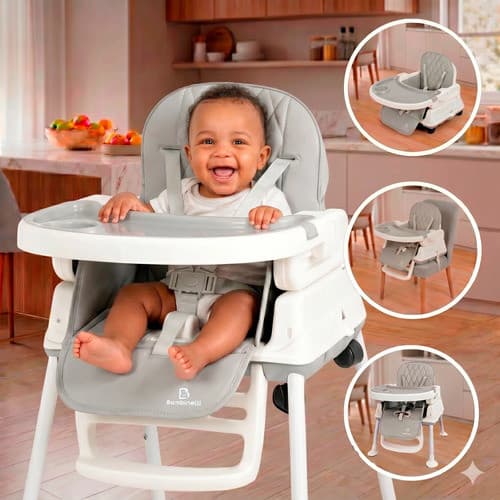 Cadeira de Alimentacao Infantil Daily Cor Cinza