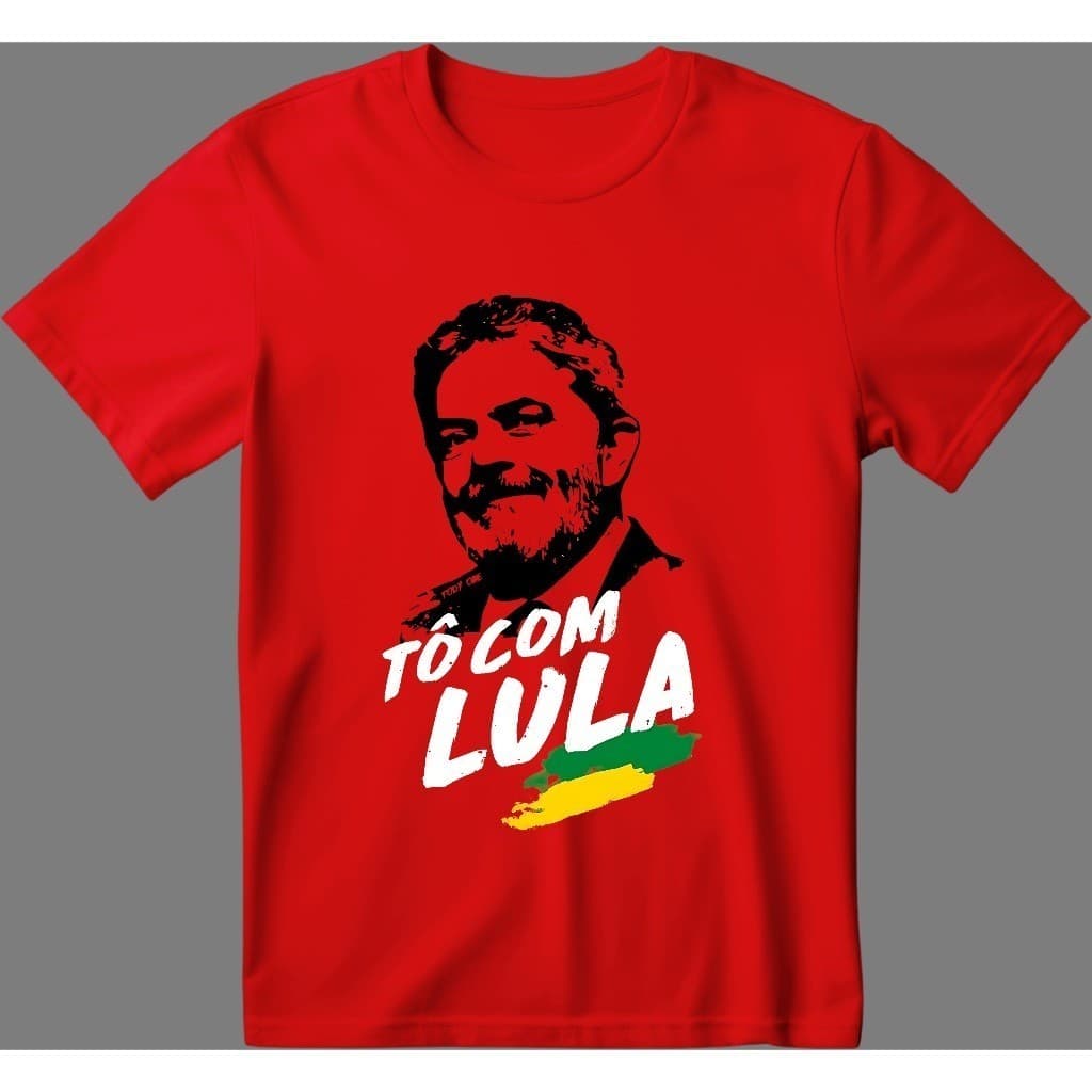 Camisa Personalizada Política Tô Com Lula 100% Algodão Entrega Rápida.