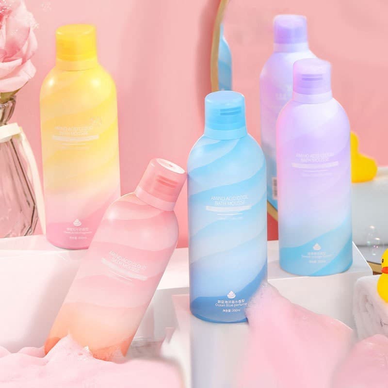 O'Galini Aminoácido Nuvem Mousse de Chuveiro Gel de Banho Fragrância Grande Gel de Banho Lavagem Cuidados Espuma de Impr