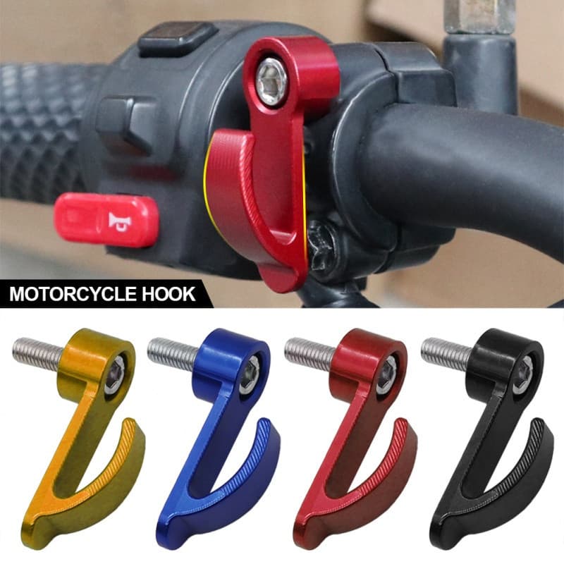 Suporte universal de alumínio CNC para capacete e bolsa, com gancho de furo único, adequado para motocicletas off-road,