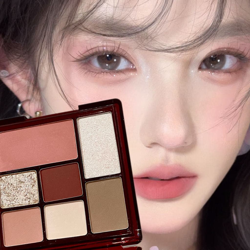 Ano novo limitado mil secagem rosa Li sete cores paleta de sombras contorno tudo-em-um paleta Universal terra cor não @-