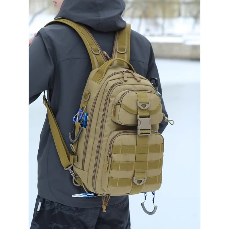 Único ombro duplo dupla utilização mochila isca 25 novo estilo ferramenta à prova dwaterproof água multifuncional pesca