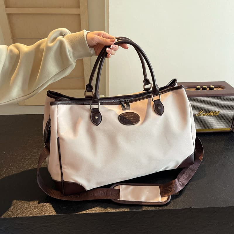 Bolsa de viagem portátil feminina, bolsa de embarque de grande capacidade, bolsa de viagem de curta distância, academia,