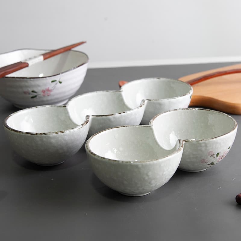 Estilo japonês quatro estações Underglaze cor restaurante compartimento prato pequeno sabor prato cerâmica compartimento