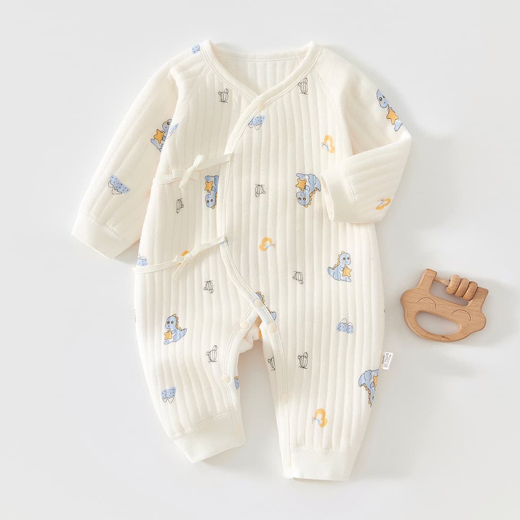 Roupas para recém-nascidos outono inverno acolchoado quente macacão bebê recém-nascido mês inteiro roupas monge do bebê