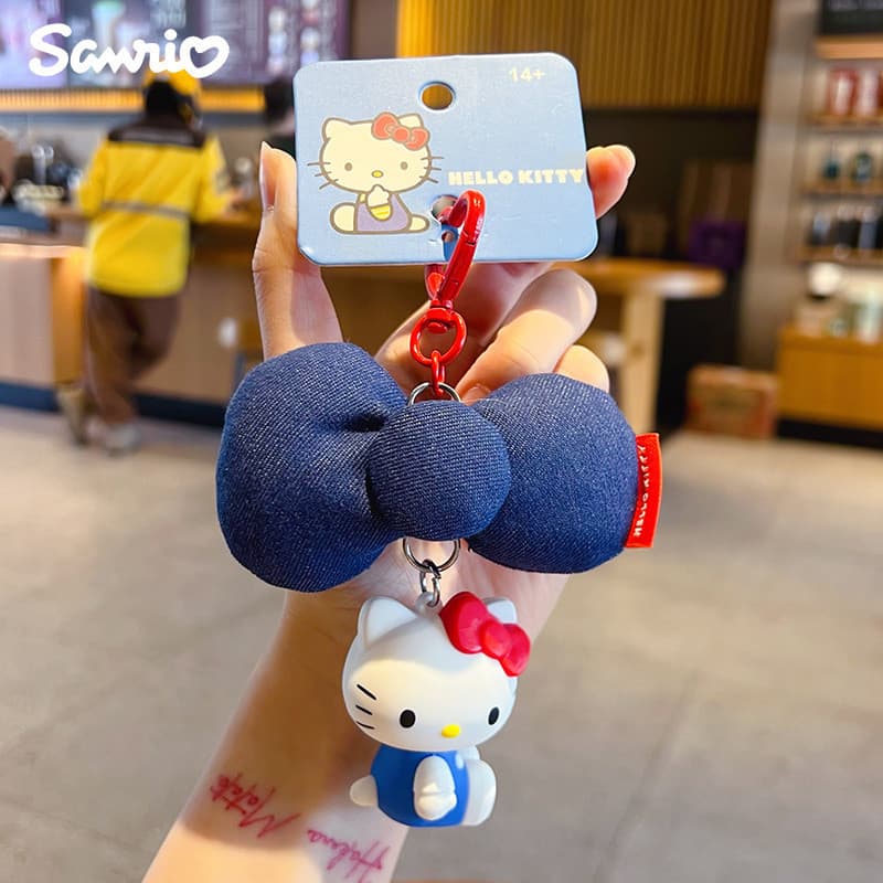 Sanrio Hello Kitty Arco Chaveiro Boneca Pingente hellokitty Bolsa Boneca Pequeno Pingente