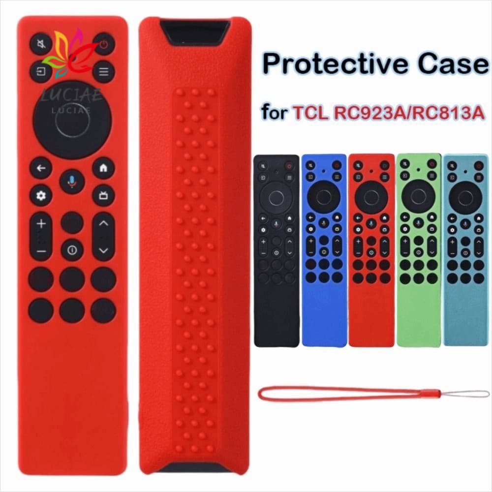 Capa De Controle Remoto LUCIAE , À Prova De Choque Com Cordão Protetor , Silicone Para TCL RC923A/RC813A