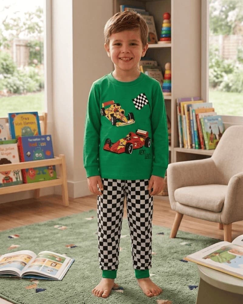 PIJAMA INVERNO MASCULINO COM PUNHO CARROS