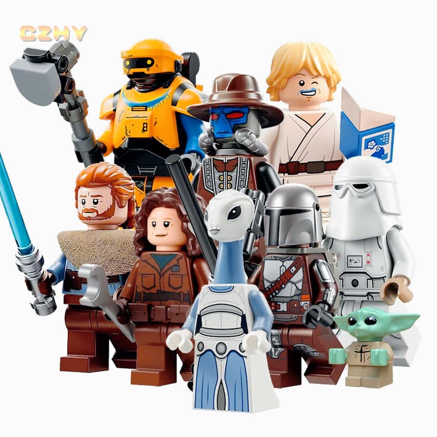 Hot Mandalorian Com Grogu Blocos De Construção Figuras Peli Lema Cad Bane Fennic Wars Personagem Brinquedos Para Criança