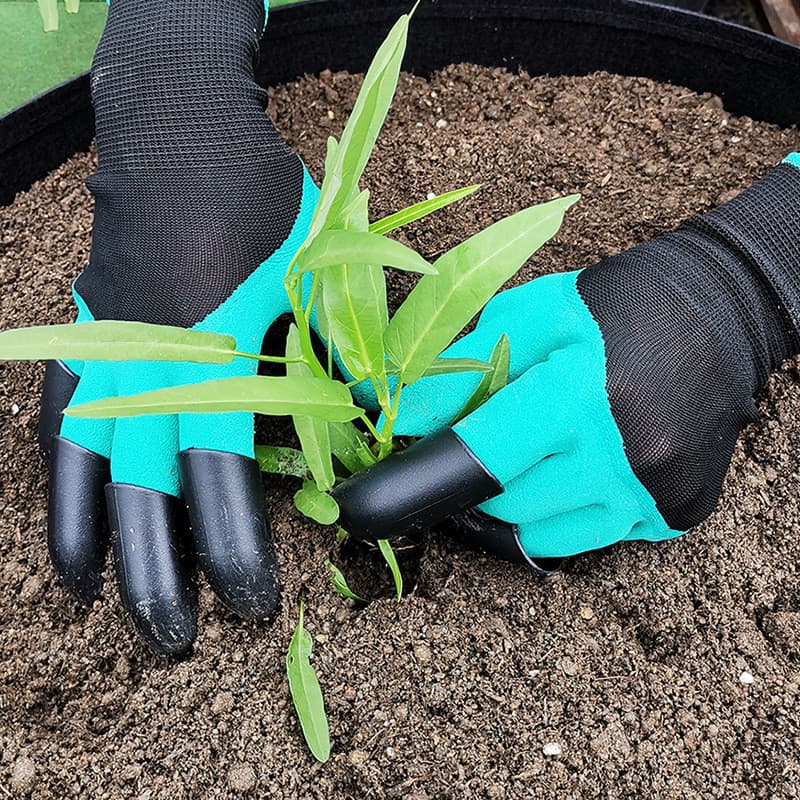 Luvas de jardinagem com patas, luvas de escavação, jardim, cultivo de vegetais, jardim, plantio, à prova de faca, luvas