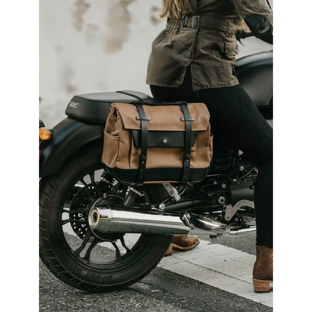 Retro saco lateral da motocicleta respingo à prova dwaterproof água saco lateral da motocicleta Crossbody cm300 Flash 30