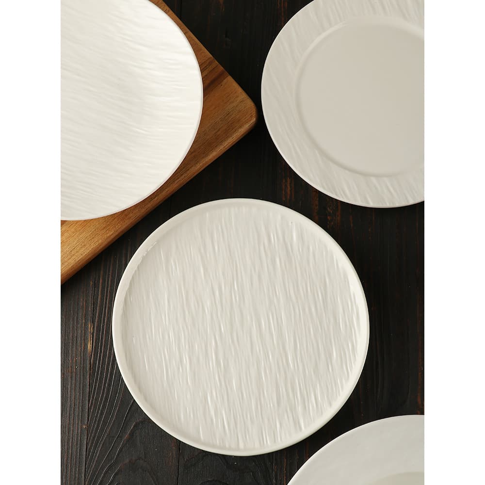 Placa high-end sentido bife placa de comida ocidental placa redonda high-end placa de comida ocidental placa plana placa