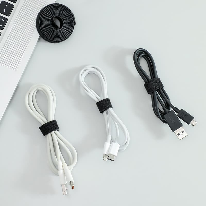 Armazenamento de cabos de dados, Velcro, organizador de cabos, braçadeira de cabo de computador, alça fixa de rota de fi