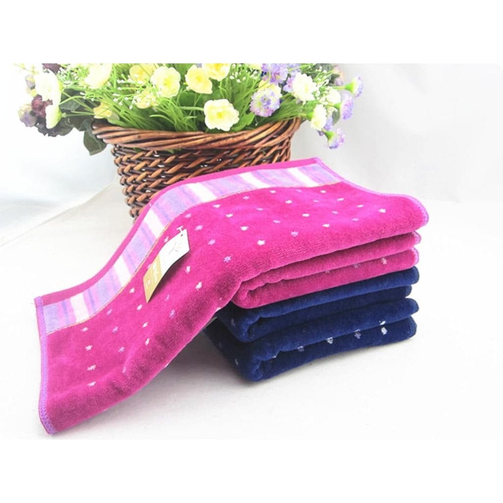 S1057 Rosa Escuro/Azul Bebê Criança Amantes Toalhas De Rosto De Mão De Banheiro 76 Cm Pano Retangular De 35 100 % Algodã