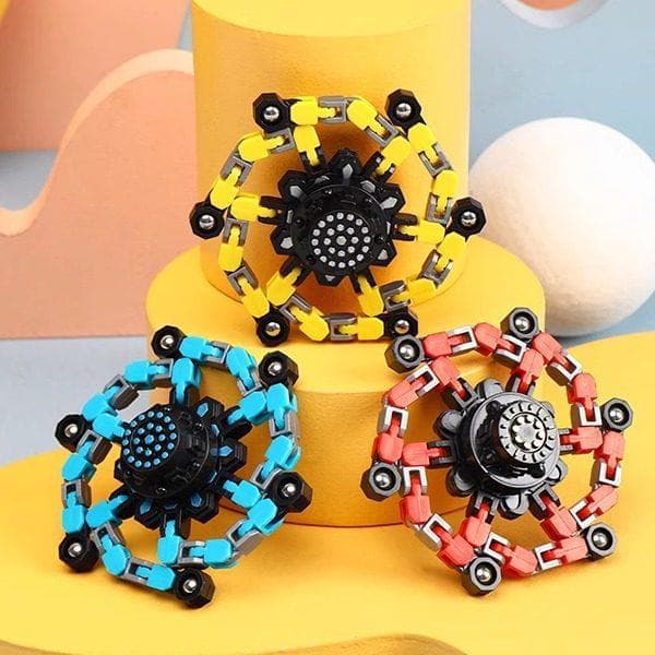 Brinquedos infantis deformação brinquedos dedo Spinner rotativo luminoso mecânico preto tecnologia dedo descompressão fe