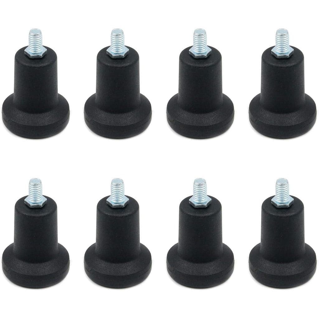 Pés de Plástico Quluxe de 3 Polegadas para Móveis com Parafuso M8 Pré-Perfurado para Mesa, Cadeira, Estante, Armário (Pa