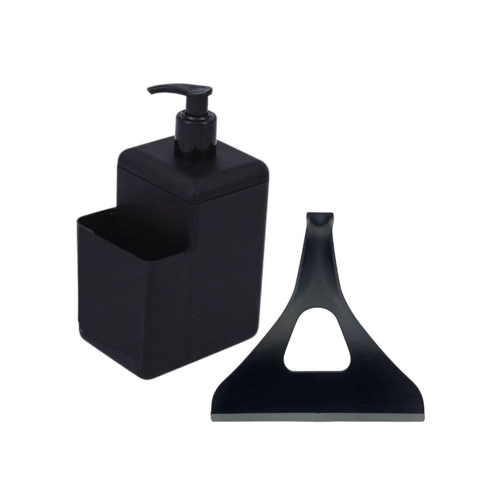Kit Pia Dispenser Detergente c/ Porta Bucha e Rodo de Pia