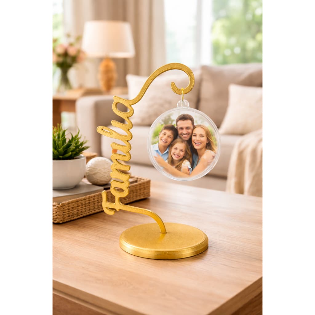 Enfeite Família Personalizado 3D com Foto – Decoração Mesa Presente Único