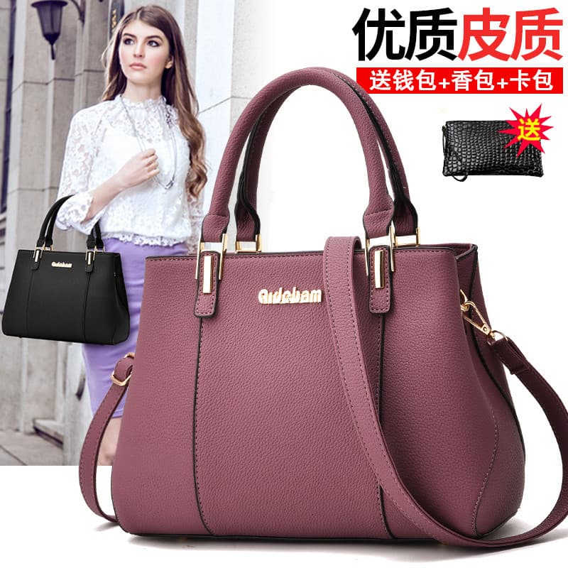 Bolsa feminina 2026 novo estilo simples All-Match mulheres de meia-idade senhoras bolsa de couro macio meia-idade mãe id