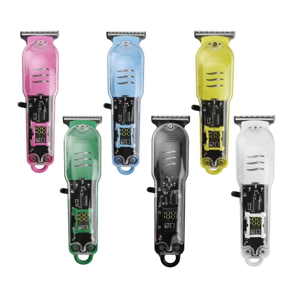 Máquina de Cortar Cabelo Sem Fio Recarregável Aparador de Barba Trimmer Profissional Colorido ANJGG BRASIL