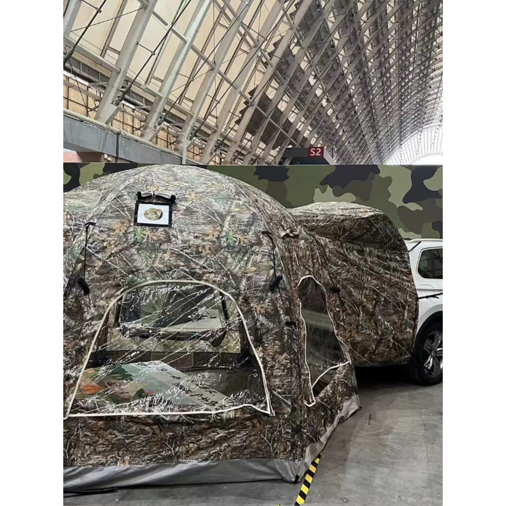 Barraca inflável Hexagonal integrada esférica TPU para acampamento ao ar livre, protetor solar traseiro conectável à pro