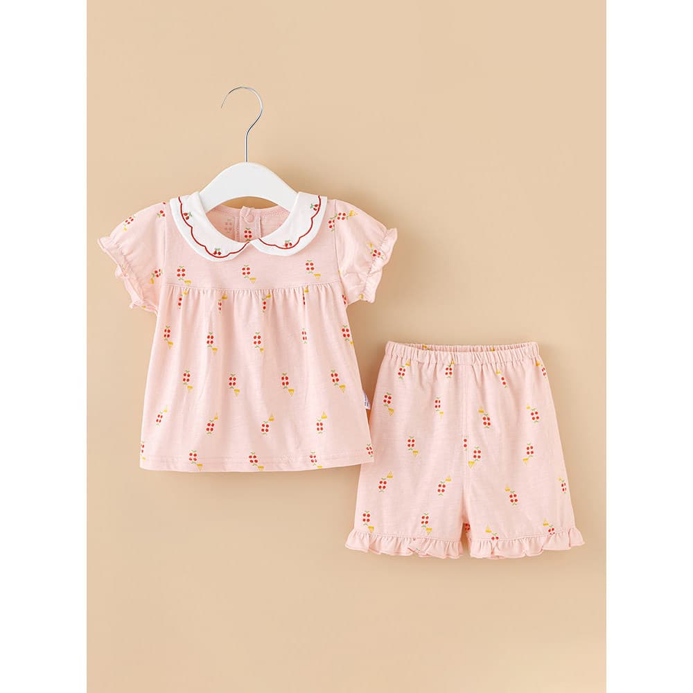 Verão dividir roupas infantis um ano de idade metade do bebê menina verão terno 80 tamanho roupas do bebê manga curta bo