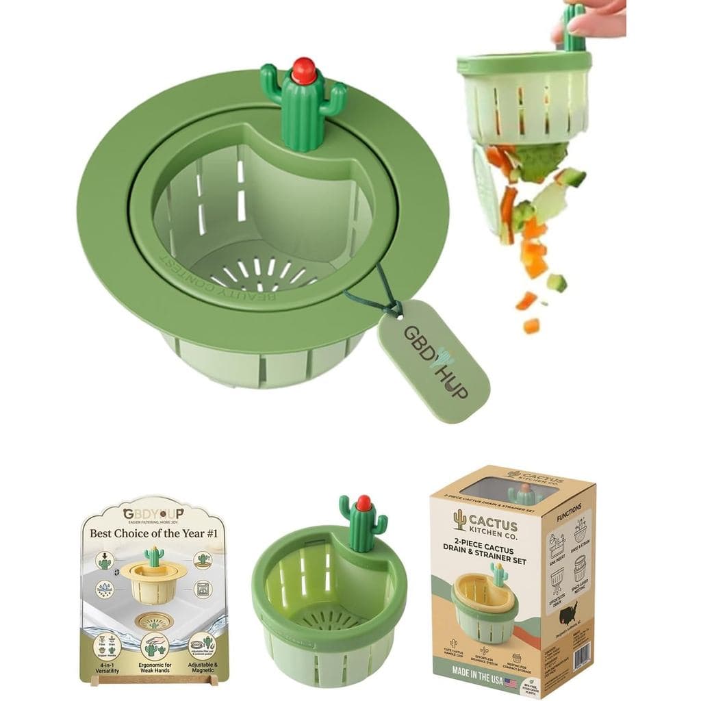 PopupSinkStrainerKitchenDrainPushdownCactusKitchenSinksDrainStrainersFilterBasketFoodcherCollectorStopperCoverColanderAu