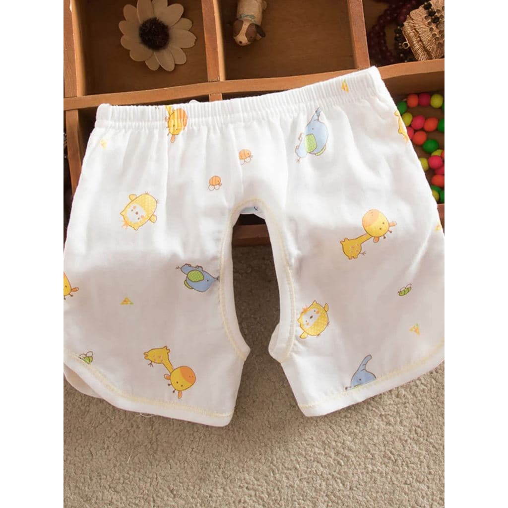 Verão bebê shorts algodão gaze calças infantis shorts finos das mulheres dos homens bebê dupla gaze shorts recém-nascido