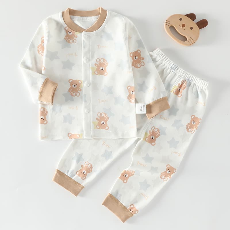Bebê split conjunto de roupa interior crianças outono roupas calças bebê split conjunto de duas peças puro algodão desos