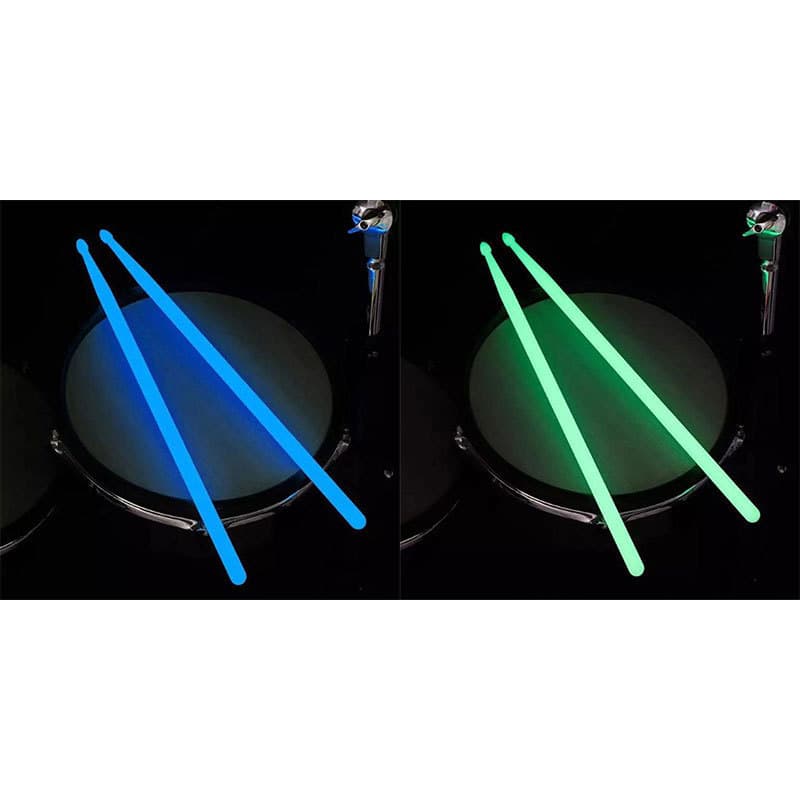 Um par de baquetas fluorescentes que brilham no escuro 1 par 5a