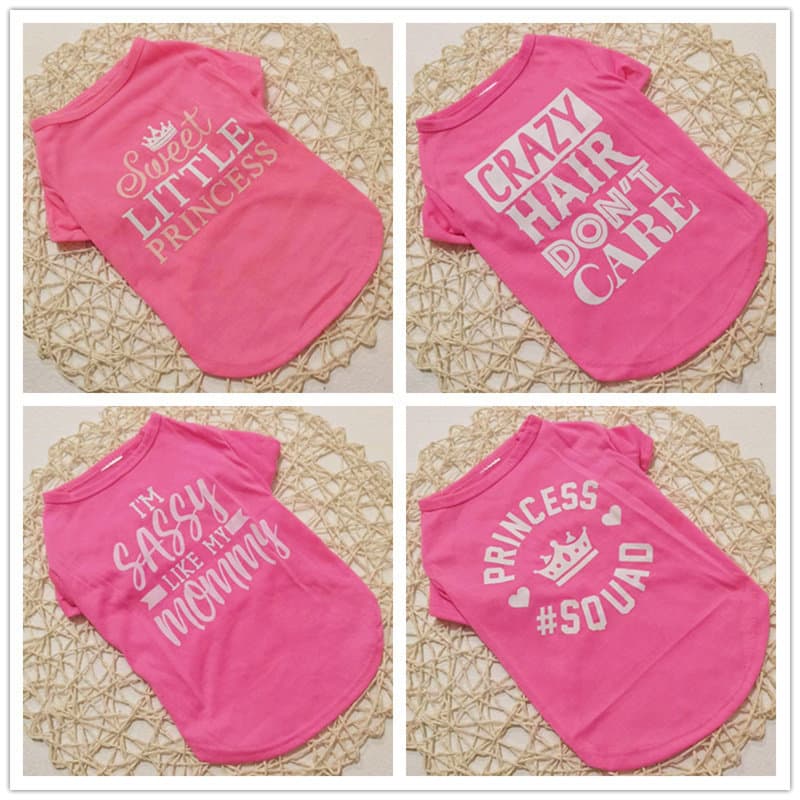 Controle rosa ~ roupas para cães de pelúcia roupas de verão roupas finas para animais de estimação roupas para gatos rou
