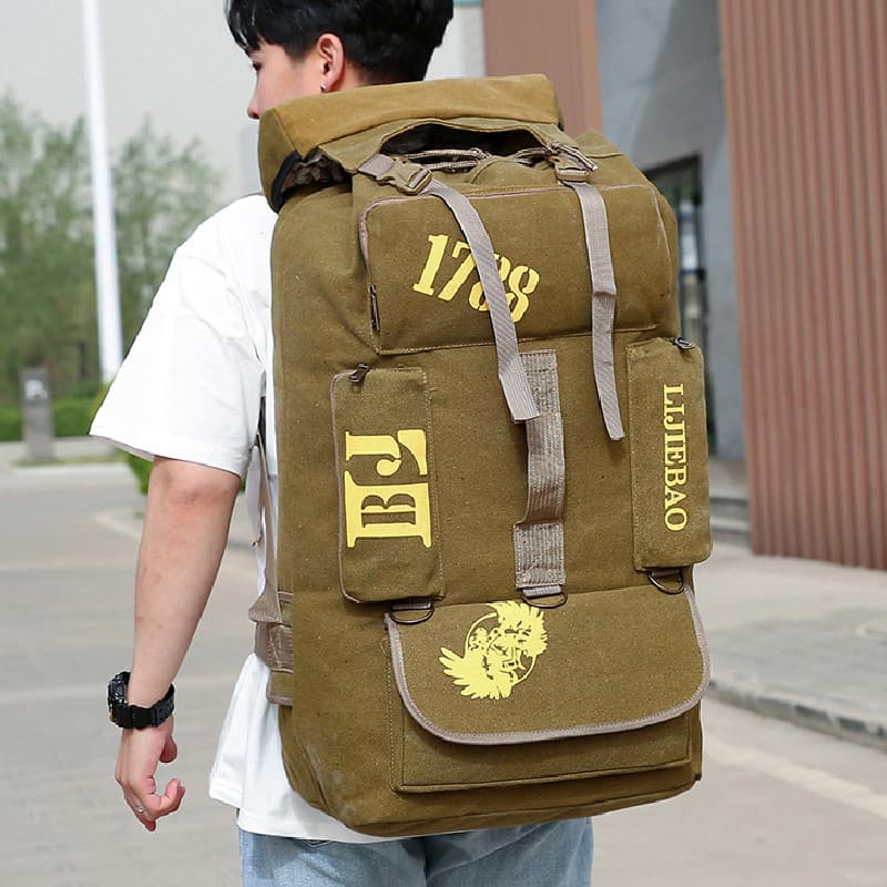 Super grande capacidade 100 litros saco de lona em movimento armazenamento mochila pacote colcha trabalho negócios saco